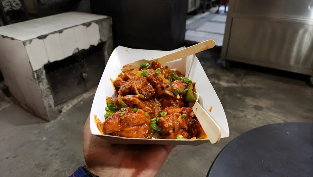 Delicious and Juicy Pan-Fried Momos in Jadavpur, Kolkata