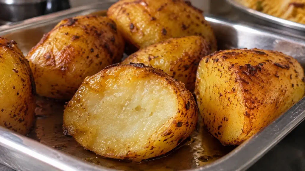 Fried potato half for Kolkata mutton biryani
